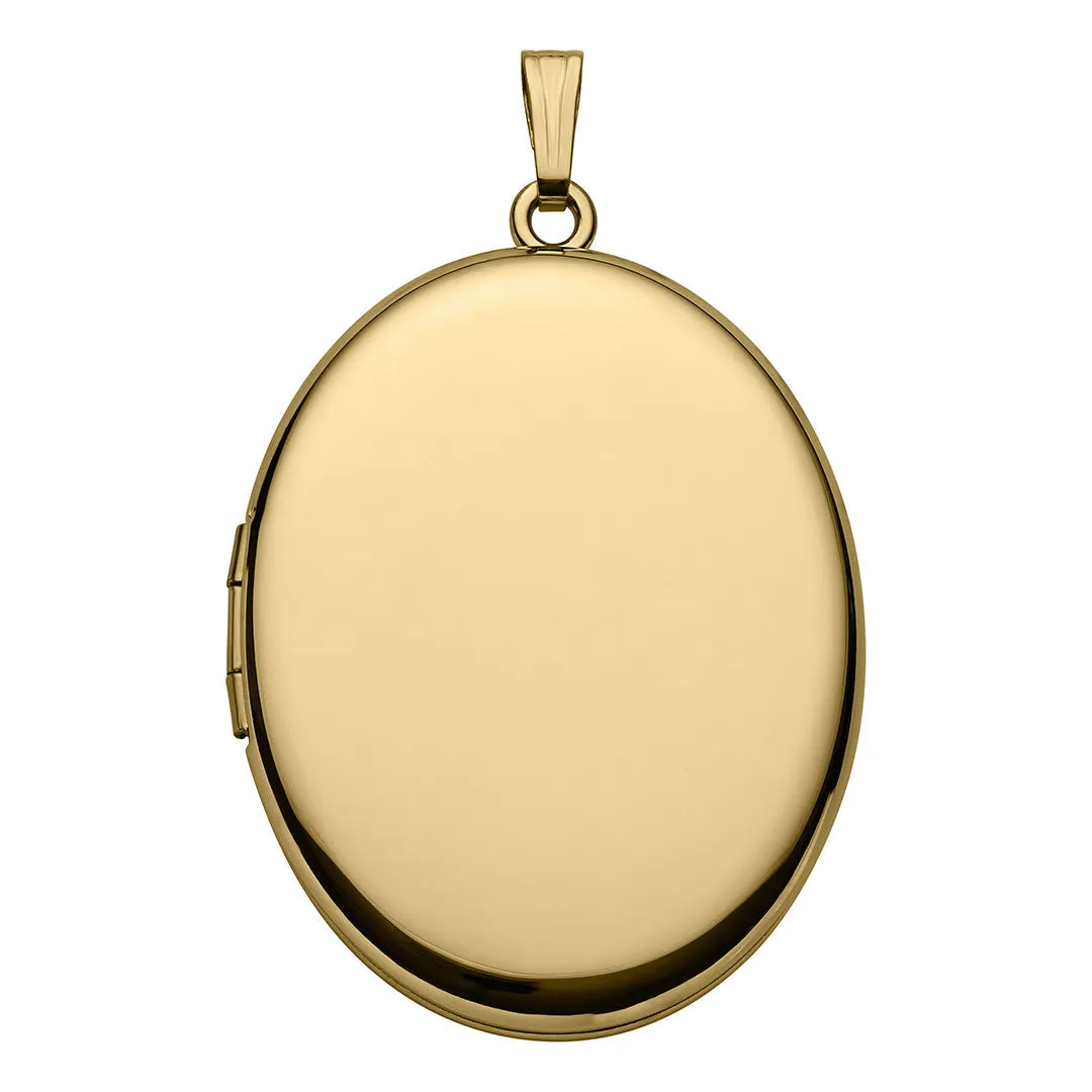 14K Gold Filled 30x38mm Oval Locket Necklace