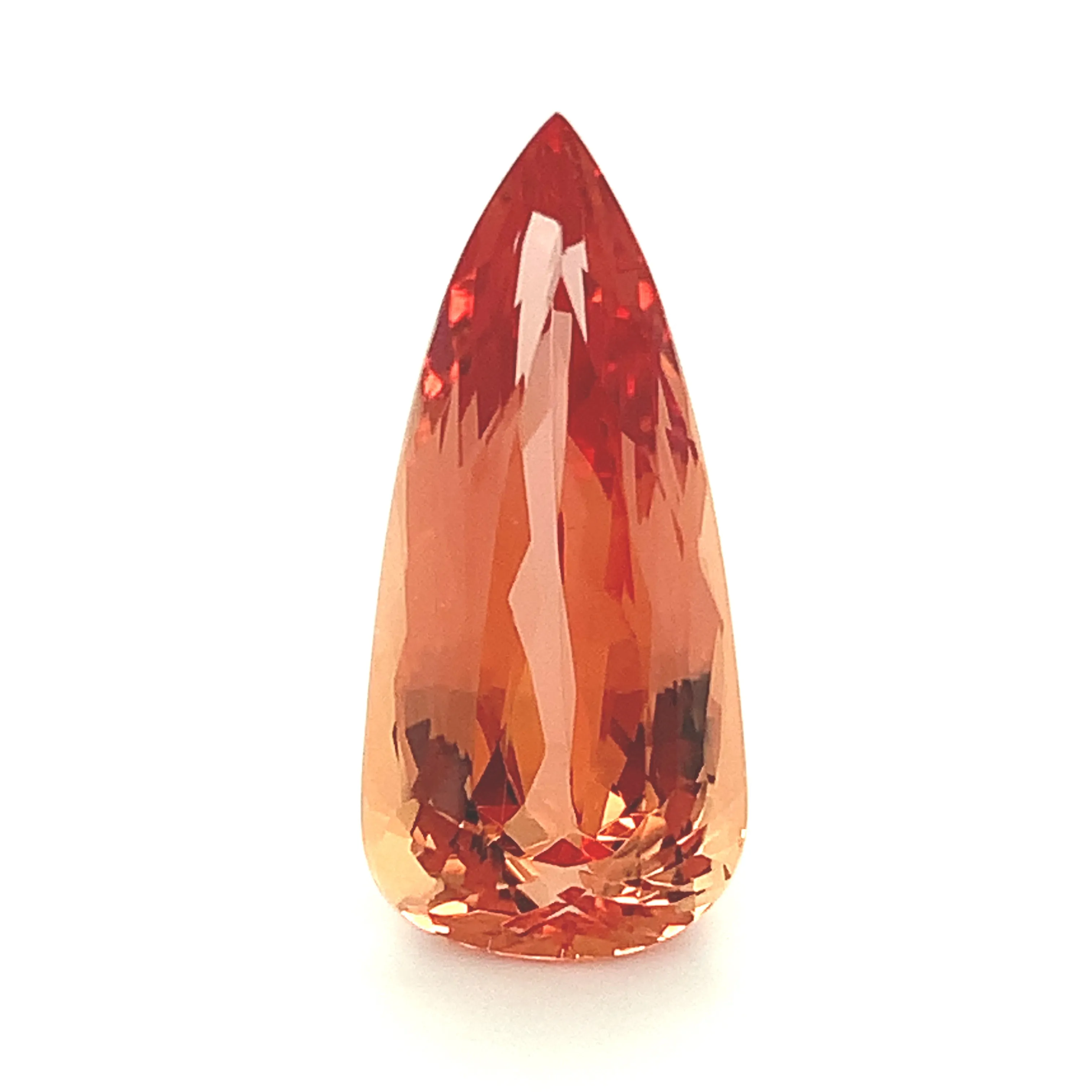 15.90 Carat Orange Imperial Topaz, Loose Gemstone, GIA Certified