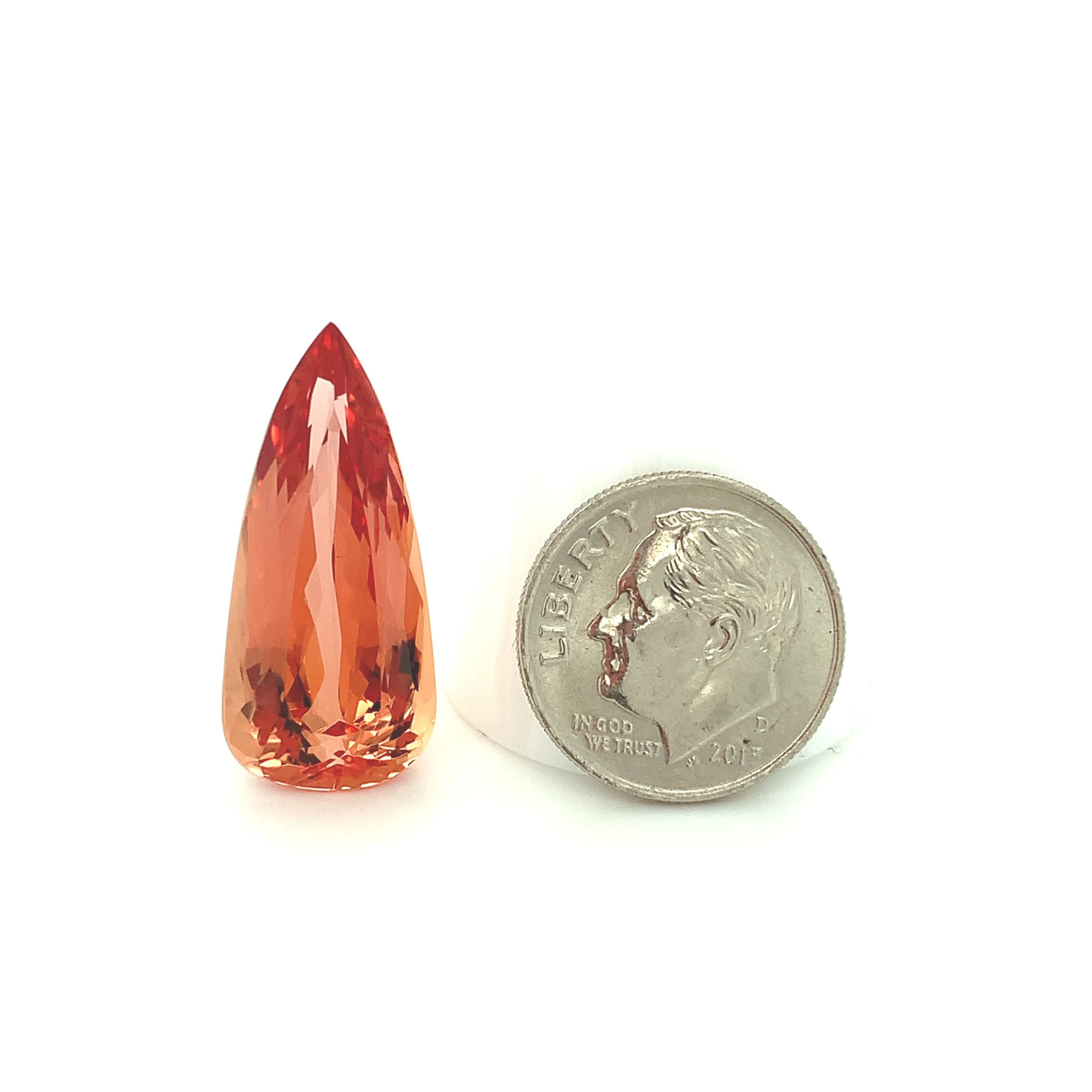 15.90 Carat Orange Imperial Topaz, Loose Gemstone, GIA Certified