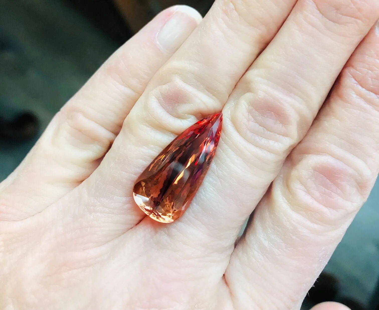 15.90 Carat Orange Imperial Topaz, Loose Gemstone, GIA Certified
