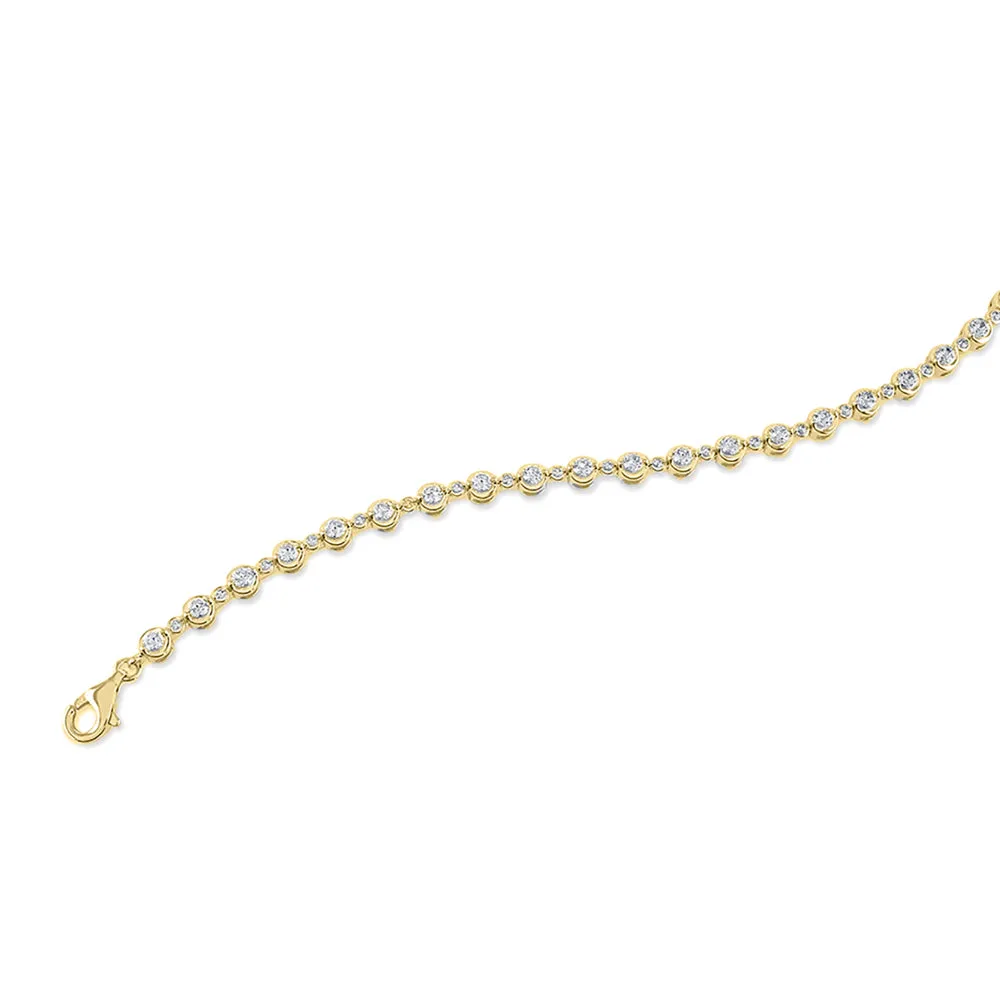 18ct Yellow Gold 1.60ct Round Brilliant Cut Diamond Bracelet
