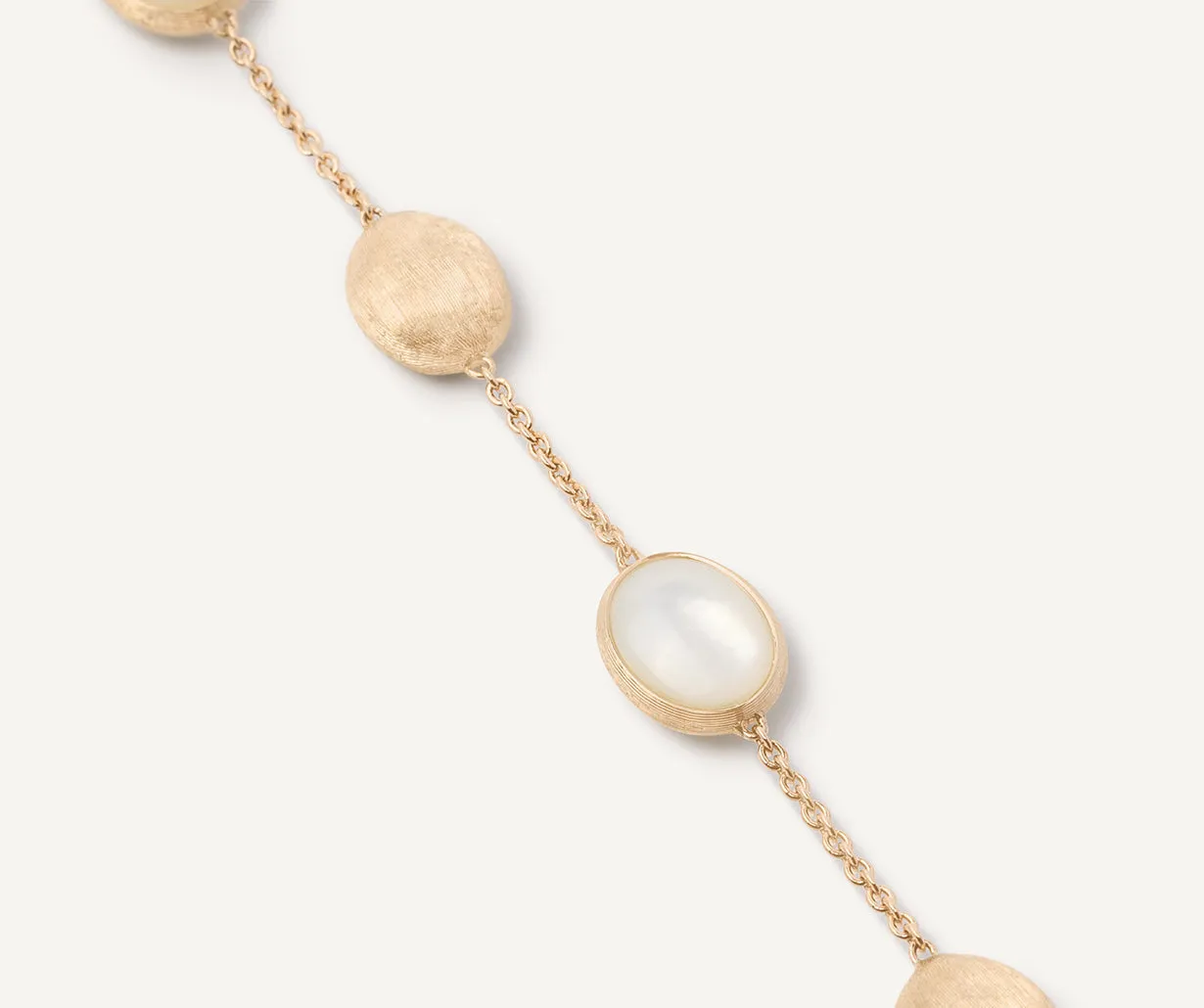 18K Yellow Gold Mother of Pearl & Gold Bracelet