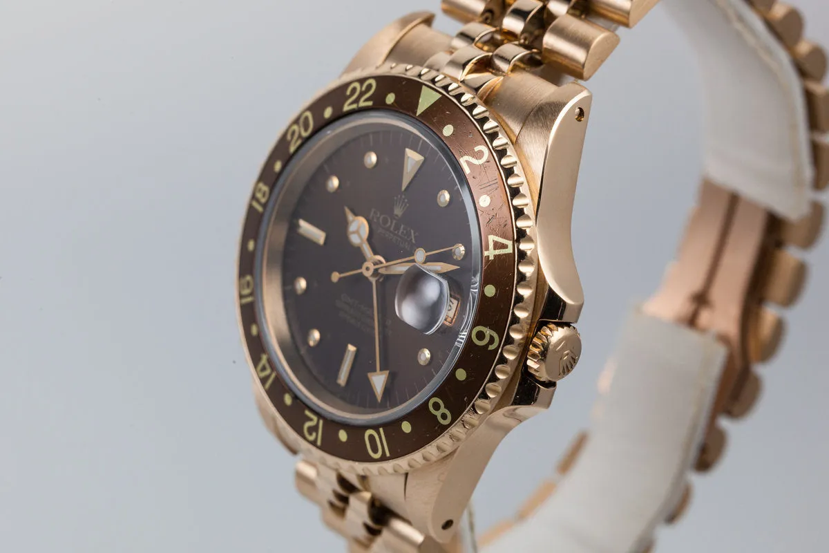 1984 Rolex YG Root Beer GMT 16758