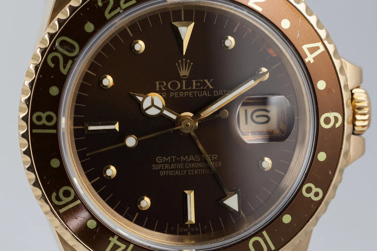 1984 Rolex YG Root Beer GMT 16758