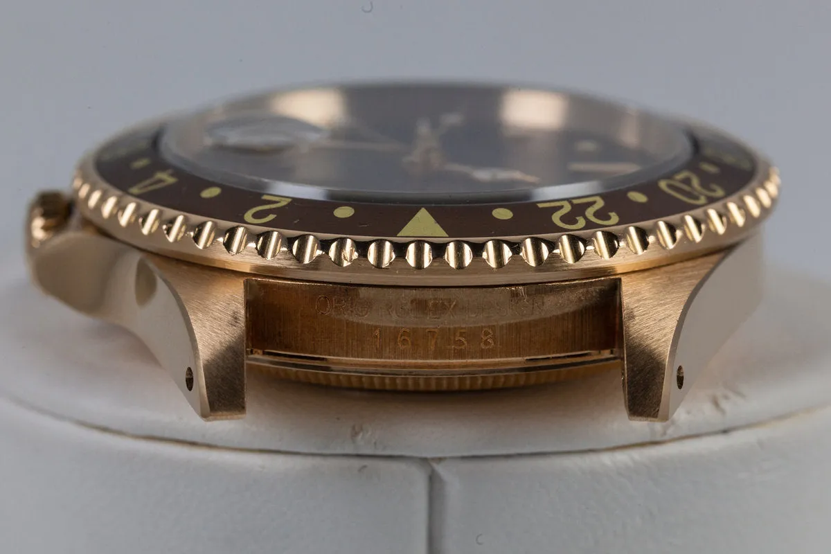 1984 Rolex YG Root Beer GMT 16758