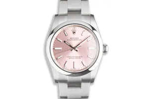 2021 Oyster Perpetual 124200 "Pink" Dial with Box & Card