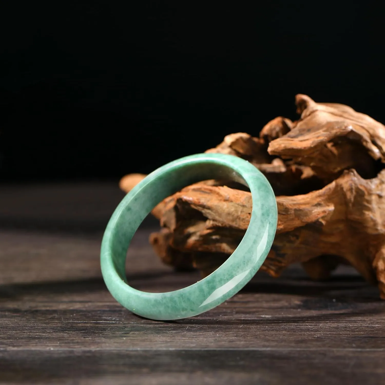 2.4'' Natural Jade Bracelet for Women Jade Bangle Bracelets with Box Good Luck Bracelet Wedding Valentine's Day Gift