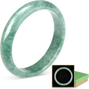 2.4'' Natural Jade Bracelet for Women Jade Bangle Bracelets with Box Good Luck Bracelet Wedding Valentine's Day Gift