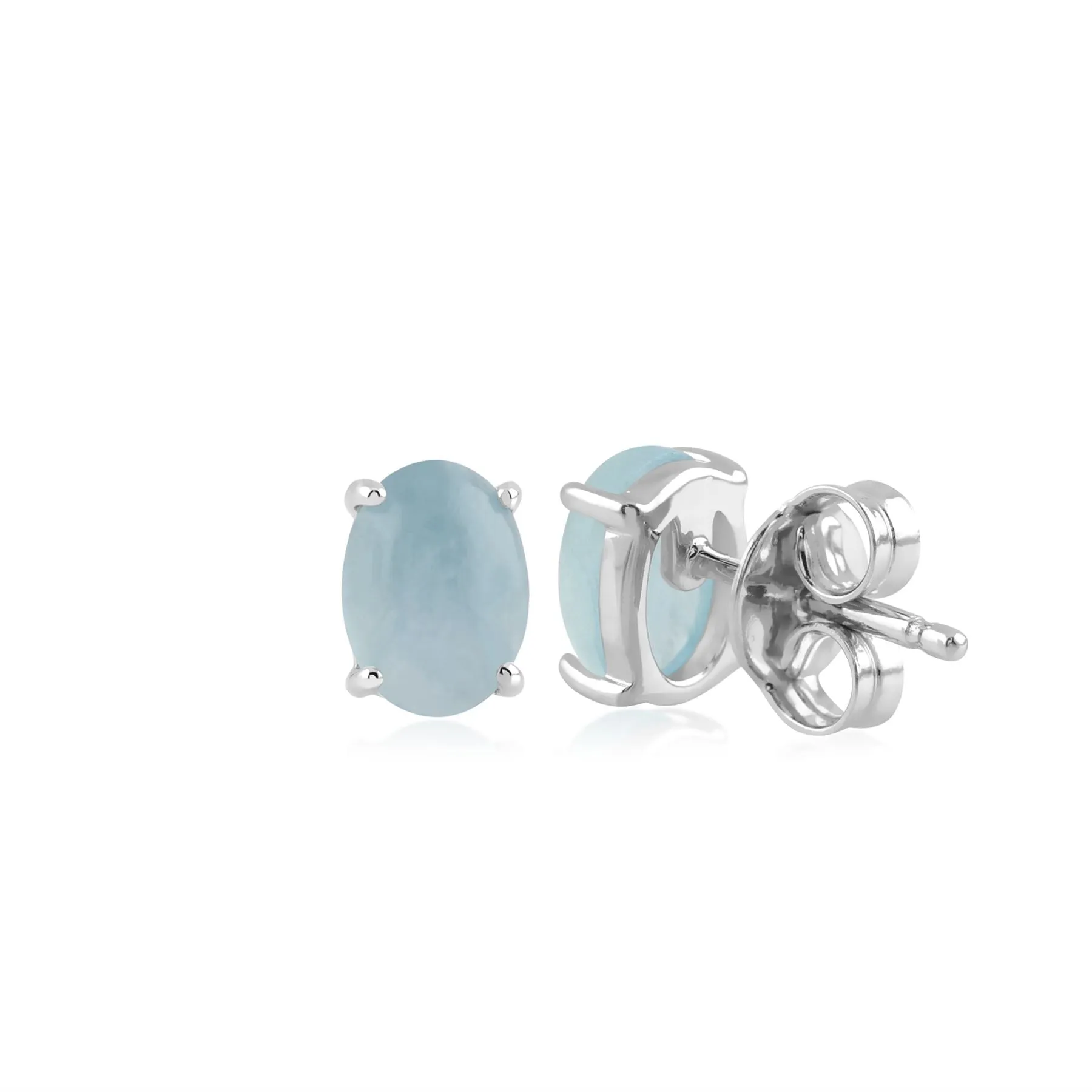 925er Sterlingsilber Aquamarin Ohrstecker Ohrringe