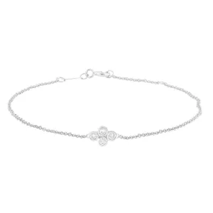 9ct White Gold 0.15ct Diamond Bracelet