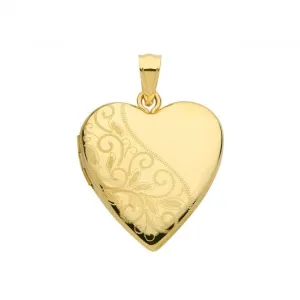 9ct Yellow Gold Heart Locket PN1101