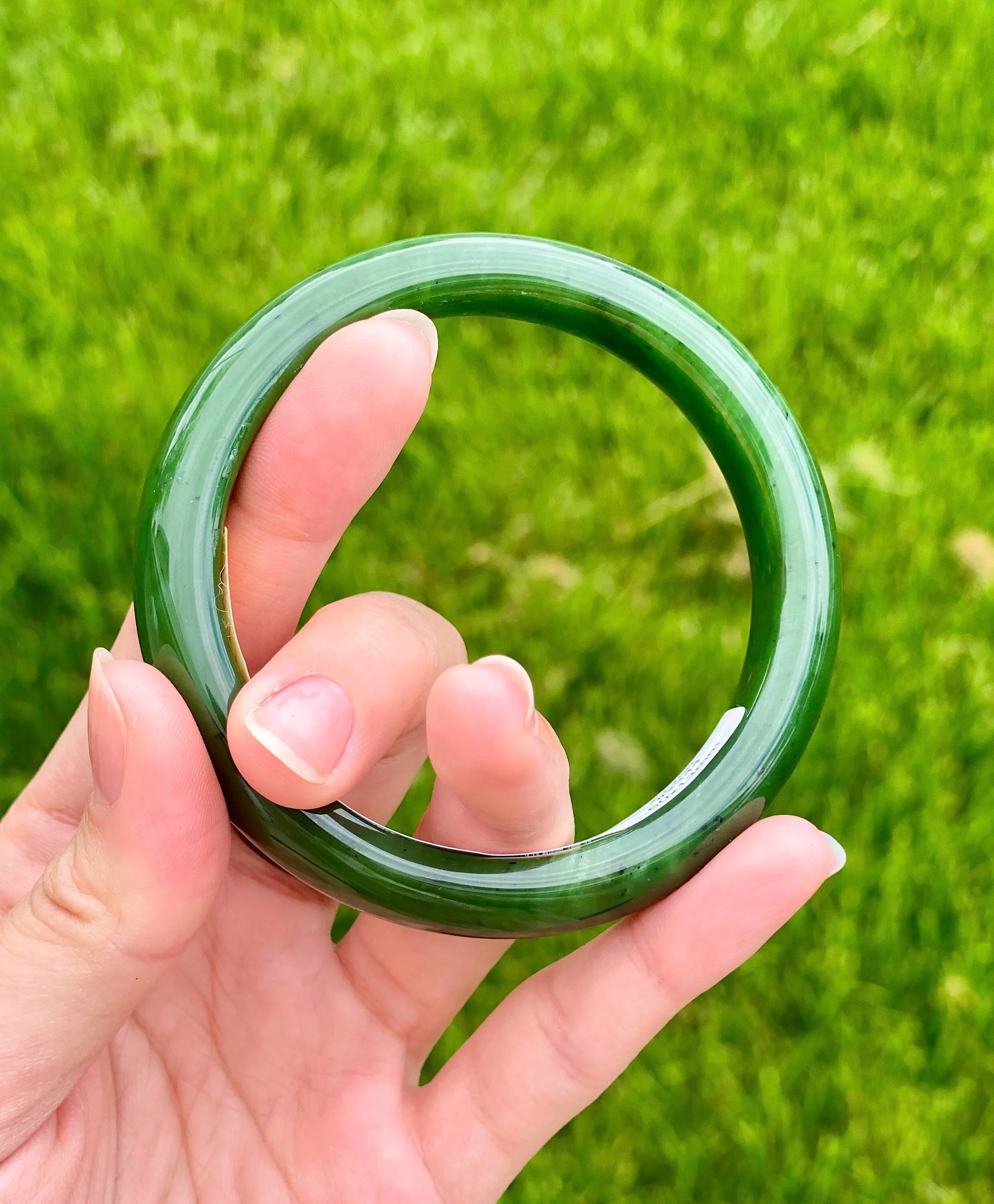 A CANADIAN JADE BANGLE 60MM #2344