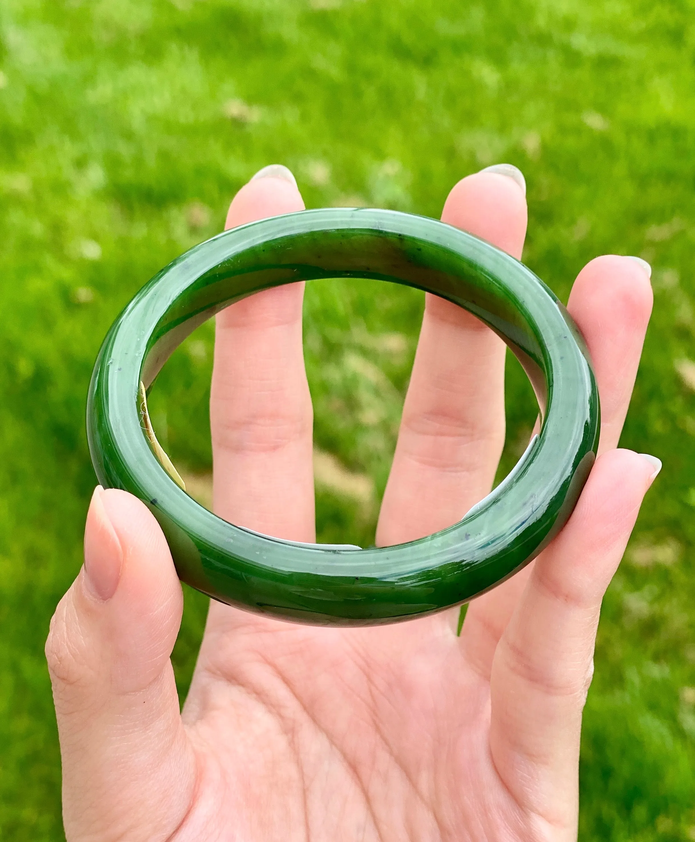A CANADIAN JADE BANGLE 60MM #2344