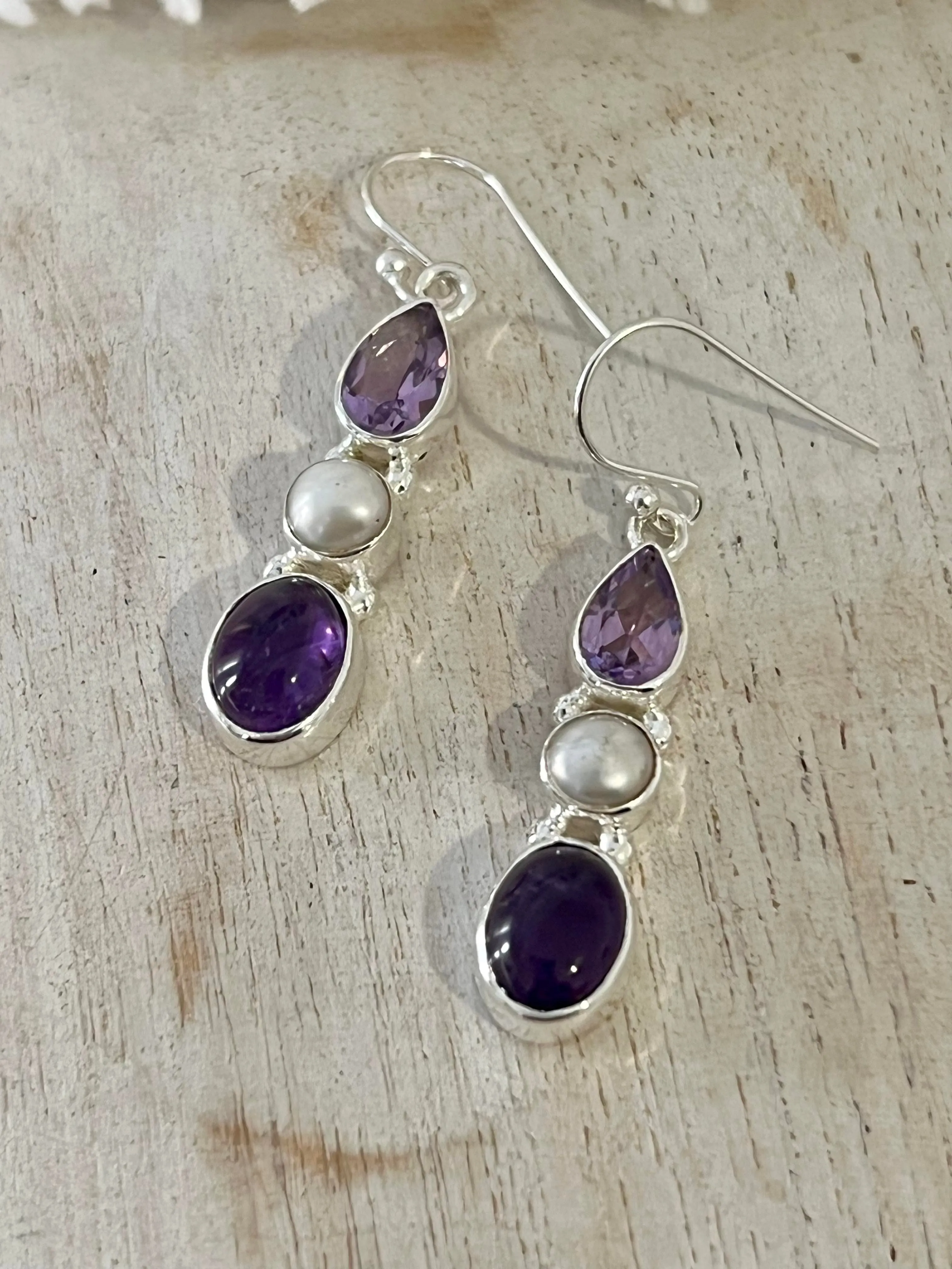 Amethyst Combo Earrings