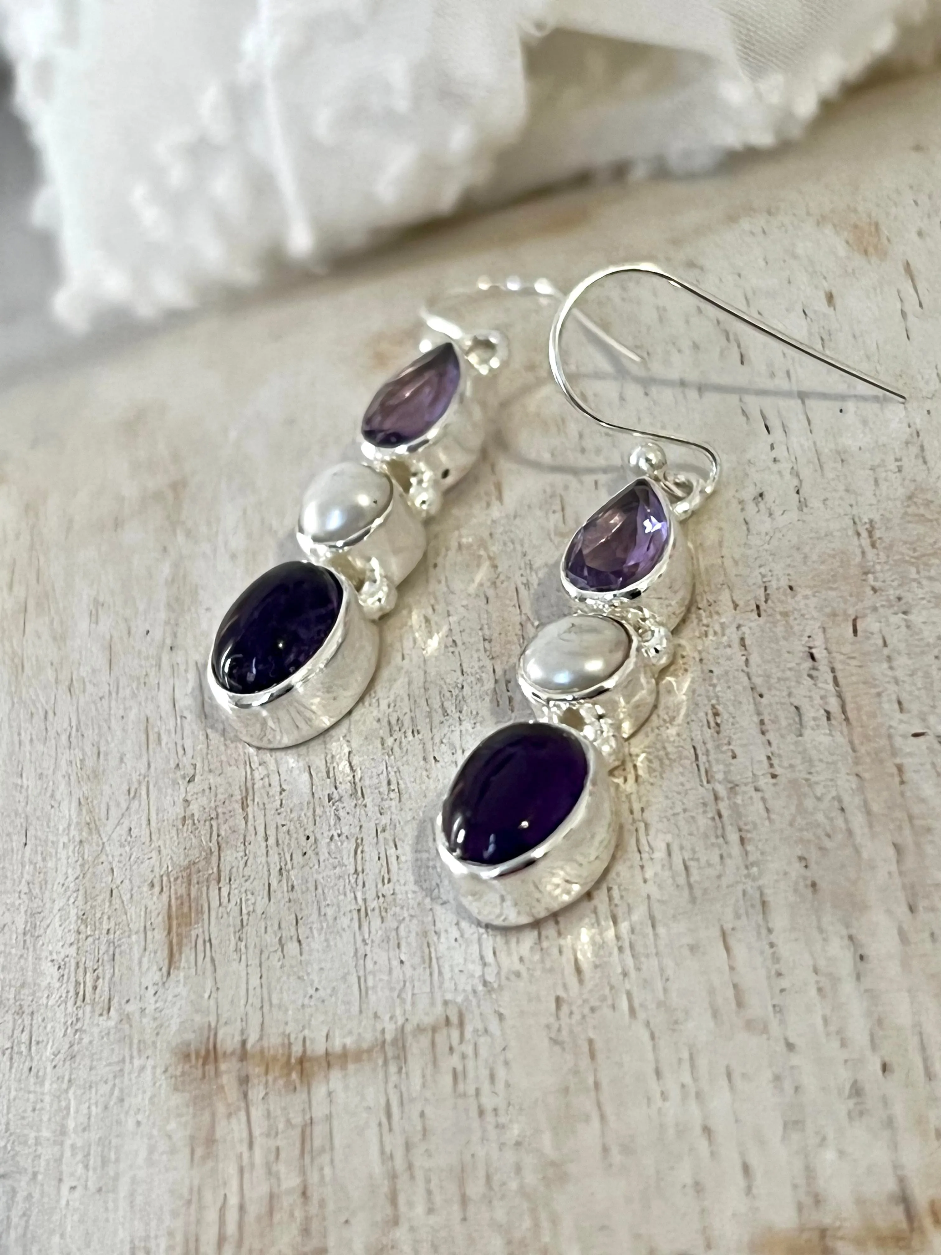 Amethyst Combo Earrings