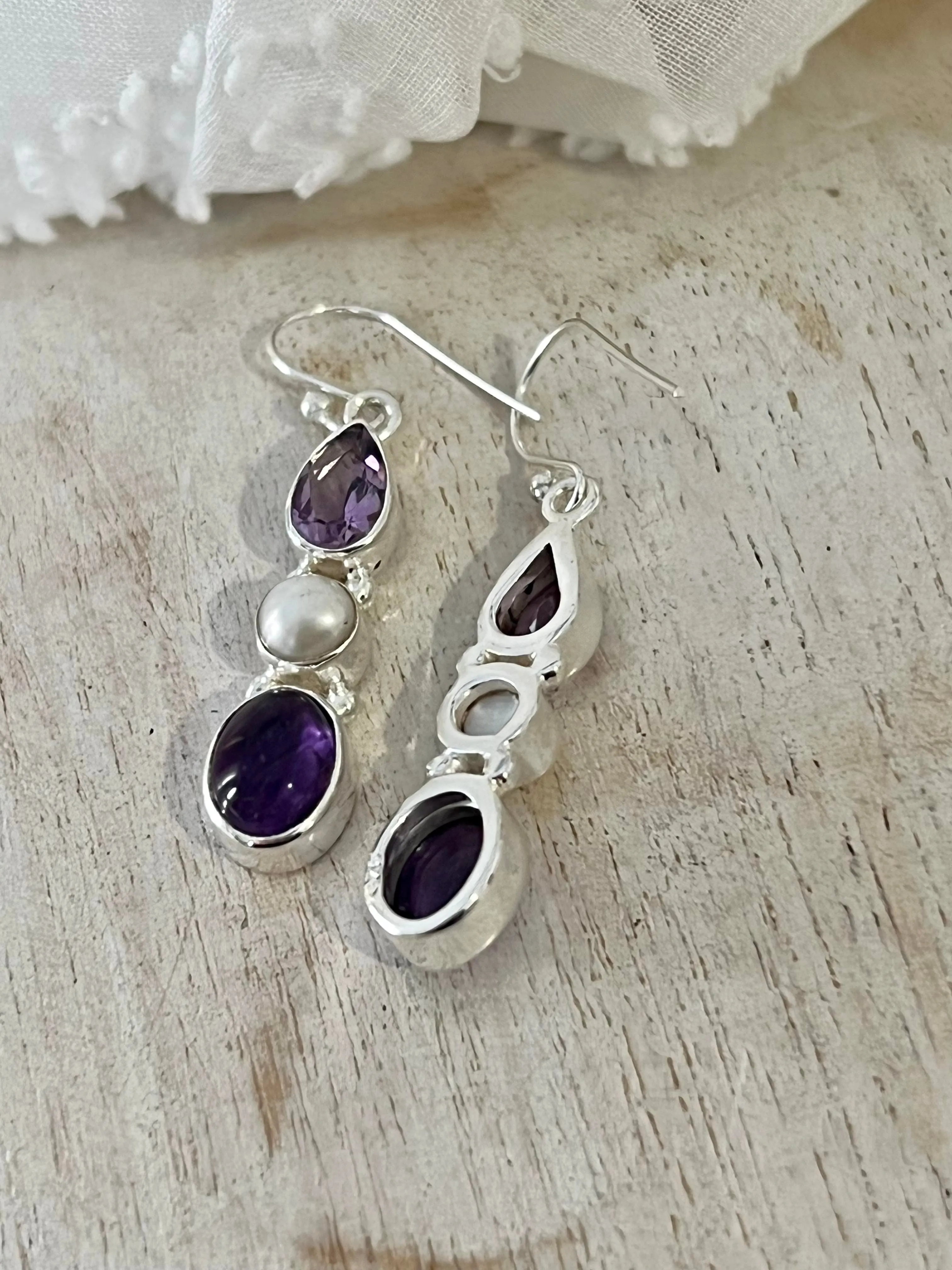 Amethyst Combo Earrings