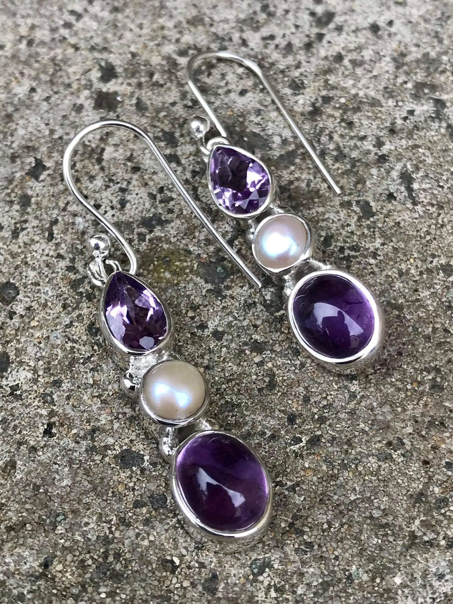 Amethyst Combo Earrings