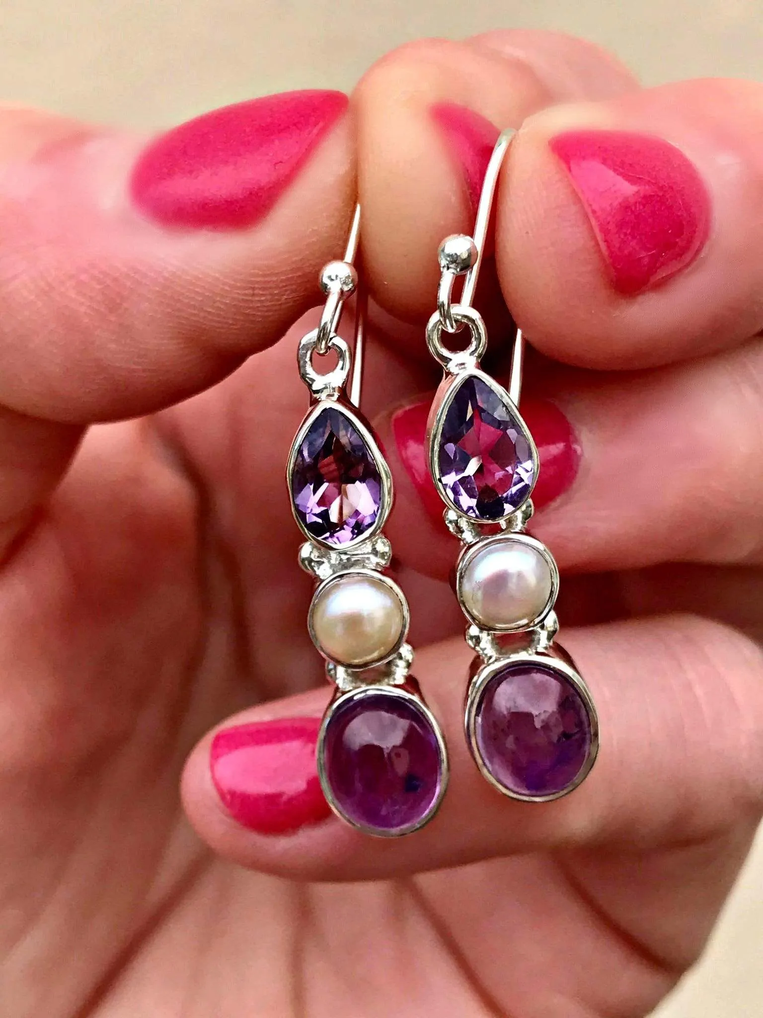 Amethyst Combo Earrings