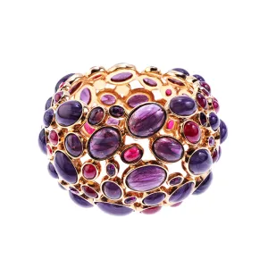 Amethyst glass and gilt metal bracelet, Amphitrite Collection