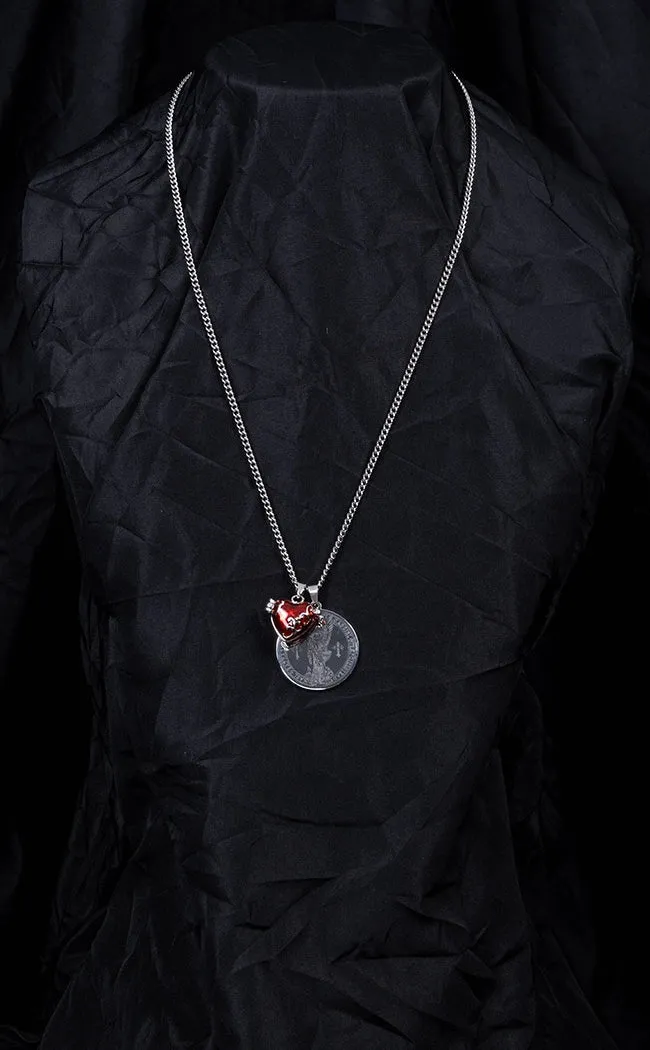 Angel Of Love Necklace | Red Heart Locket