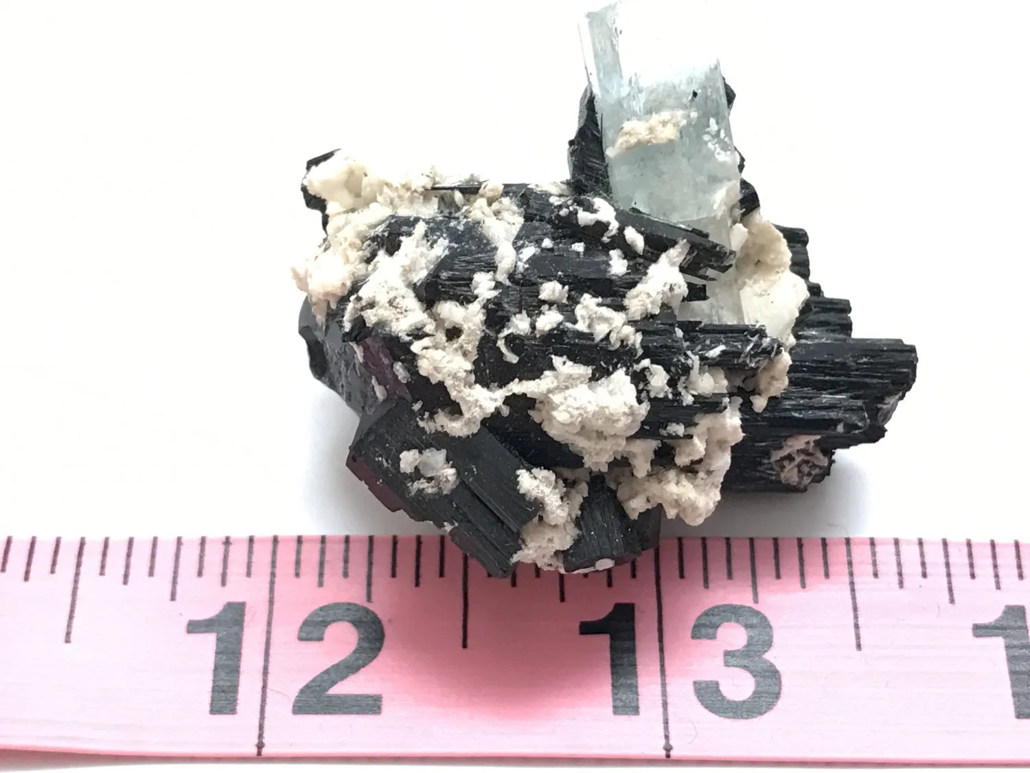 Aquamarine in Tourmaline from Namibia Collected in the 1960s