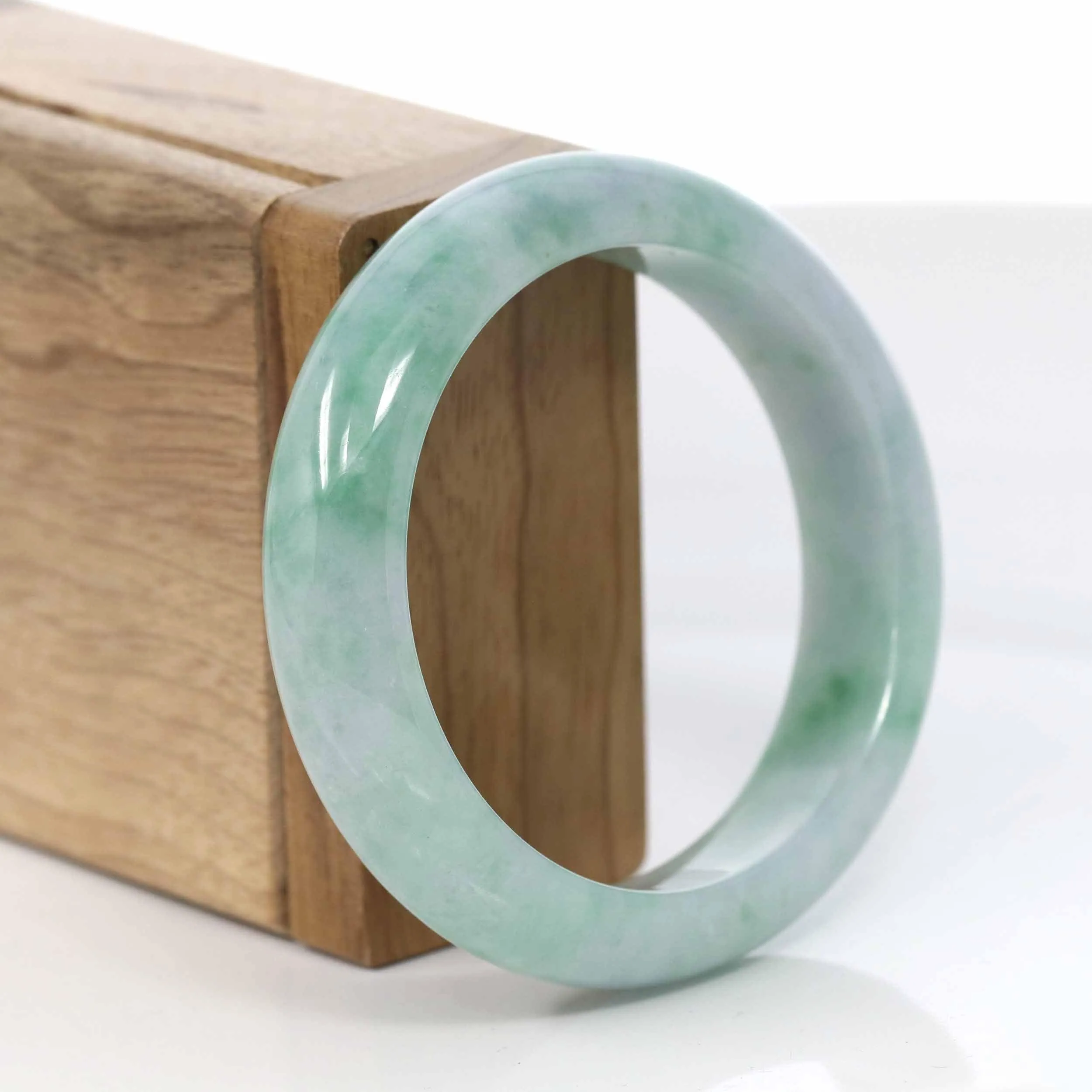 Baikalla Classic Real Jade Jadeite Bangle Bracelet ( 56.85 mm )#408