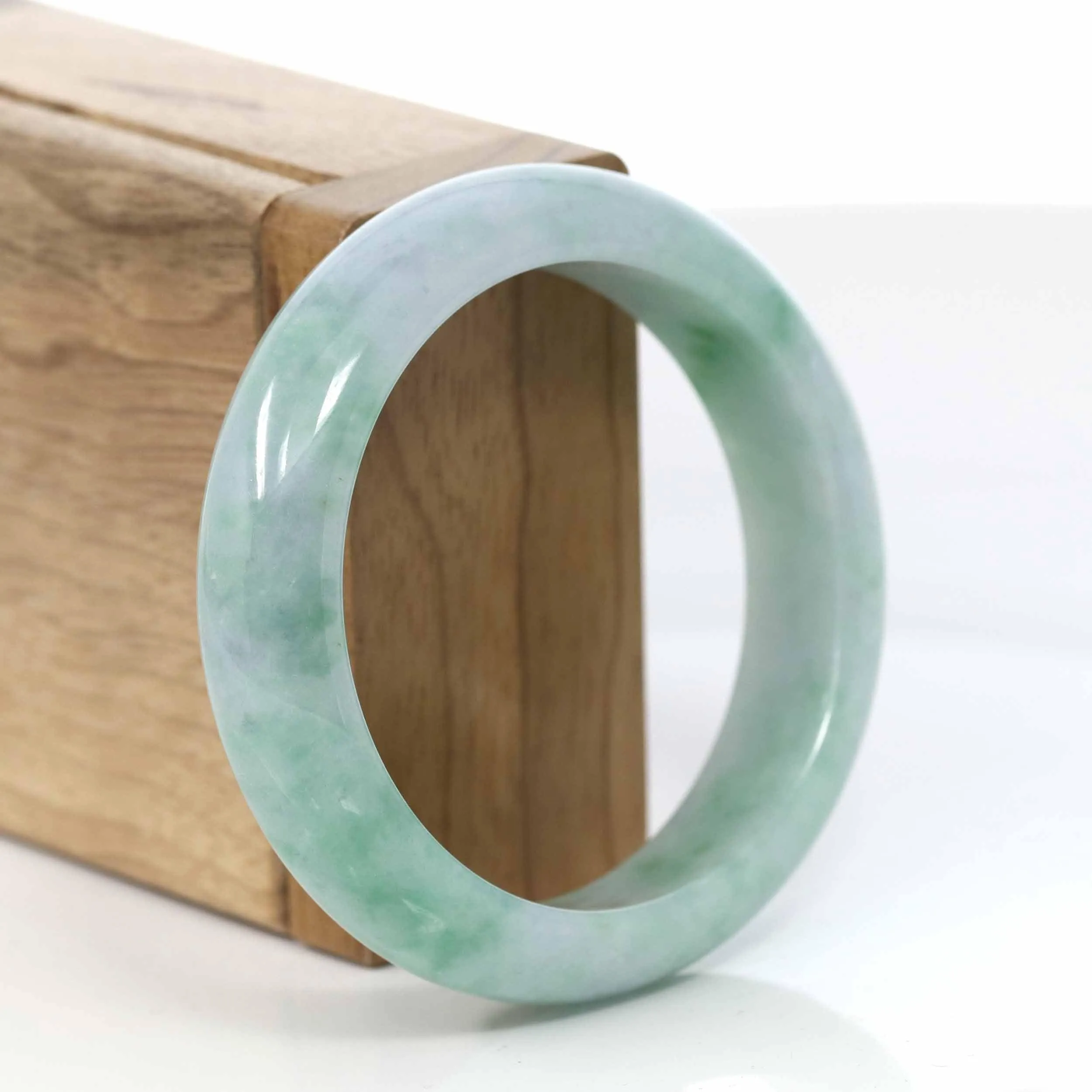 Baikalla Classic Real Jade Jadeite Bangle Bracelet ( 56.85 mm )#408