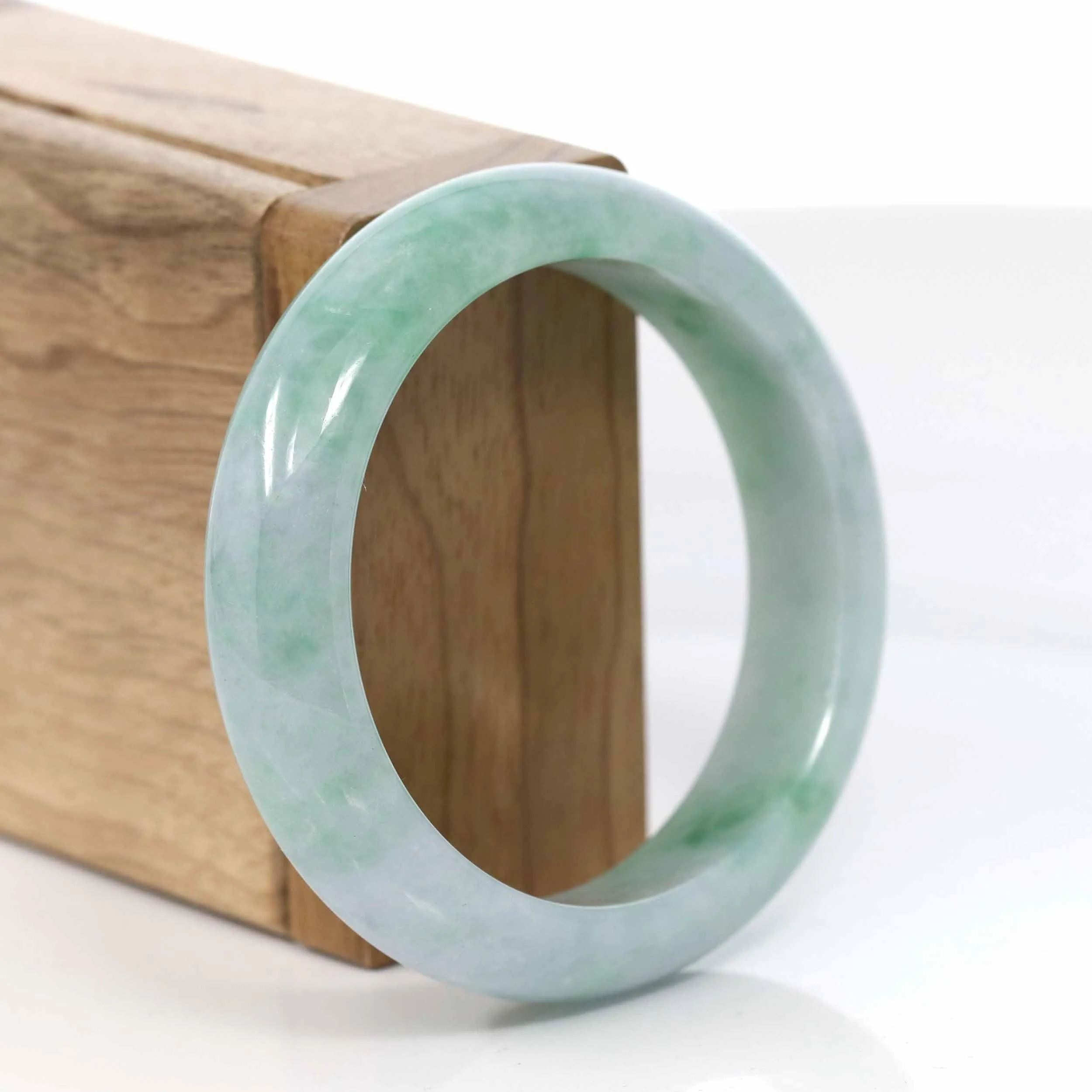 Baikalla Classic Real Jade Jadeite Bangle Bracelet ( 56.85 mm )#408