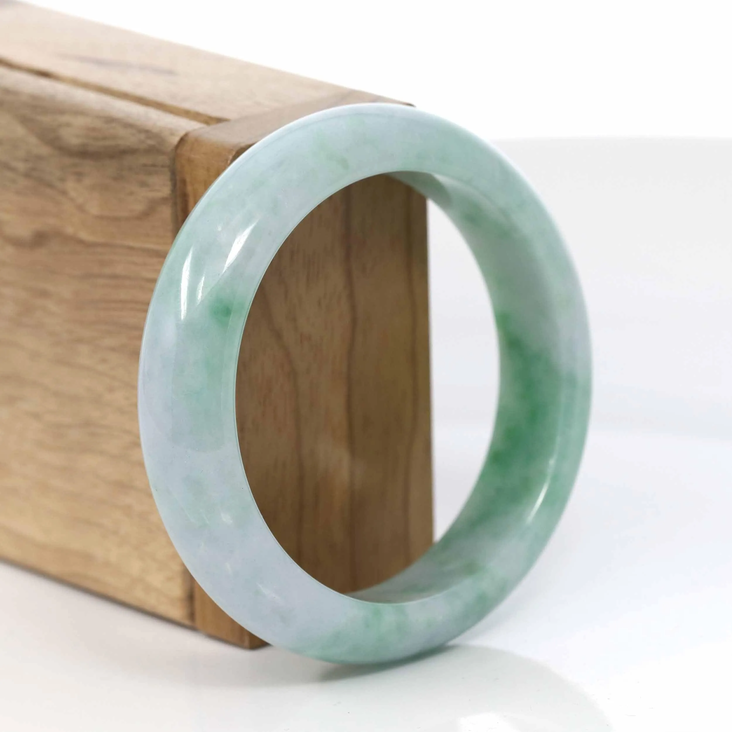 Baikalla Classic Real Jade Jadeite Bangle Bracelet ( 56.85 mm )#408