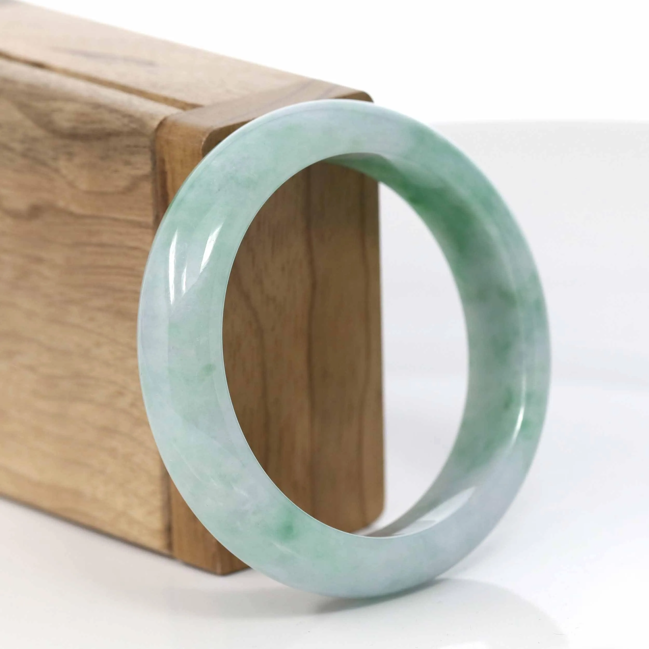 Baikalla Classic Real Jade Jadeite Bangle Bracelet ( 56.85 mm )#408