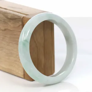 Baikalla™ "Classic Bangle" Genuine Burmese Green Jadeite Jade Bangle Bracelet (57.38mm) #413