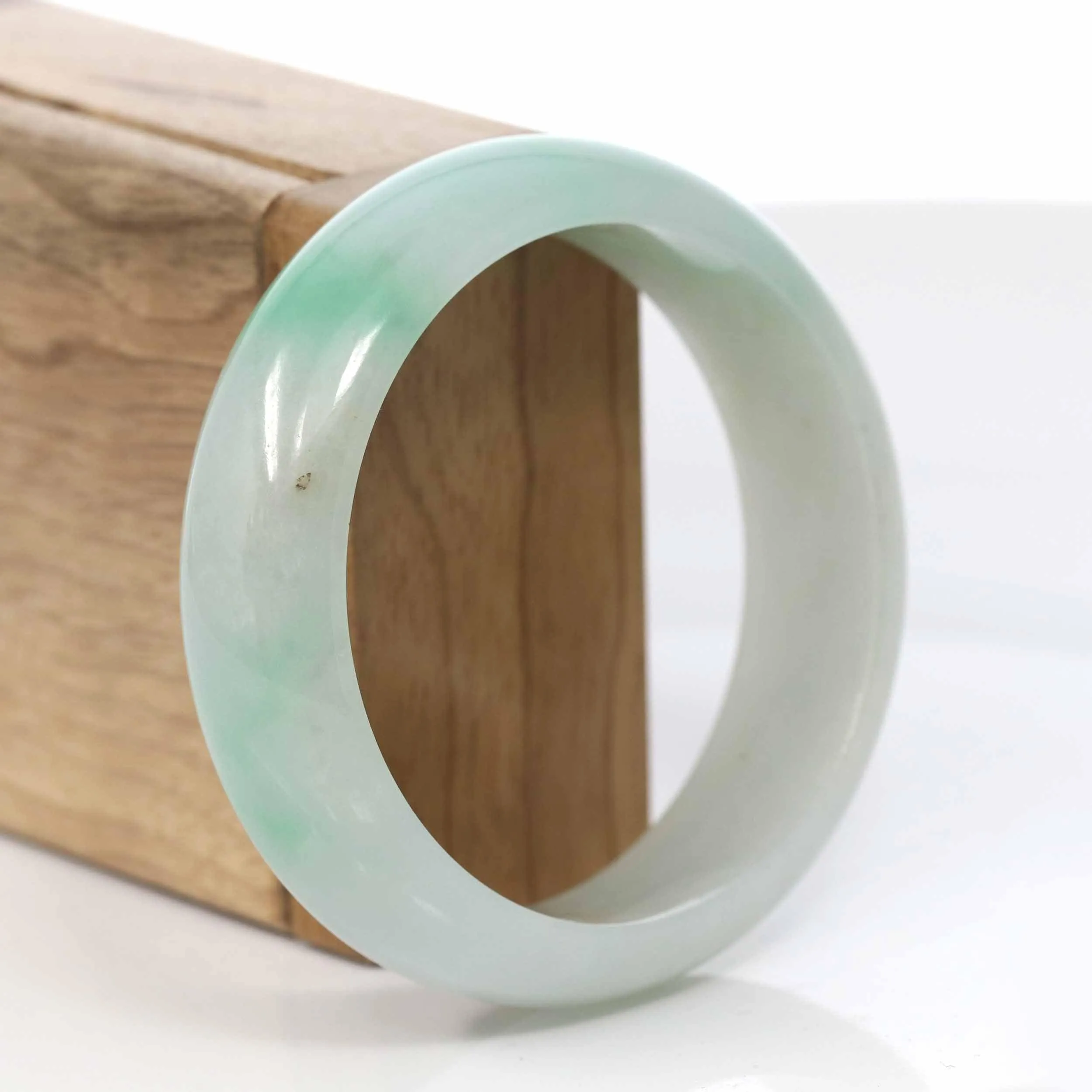 Baikalla™ "Classic Bangle" Genuine Burmese High Quality Jadeite Jade Bangle Bracelet (57.97 mm) #409