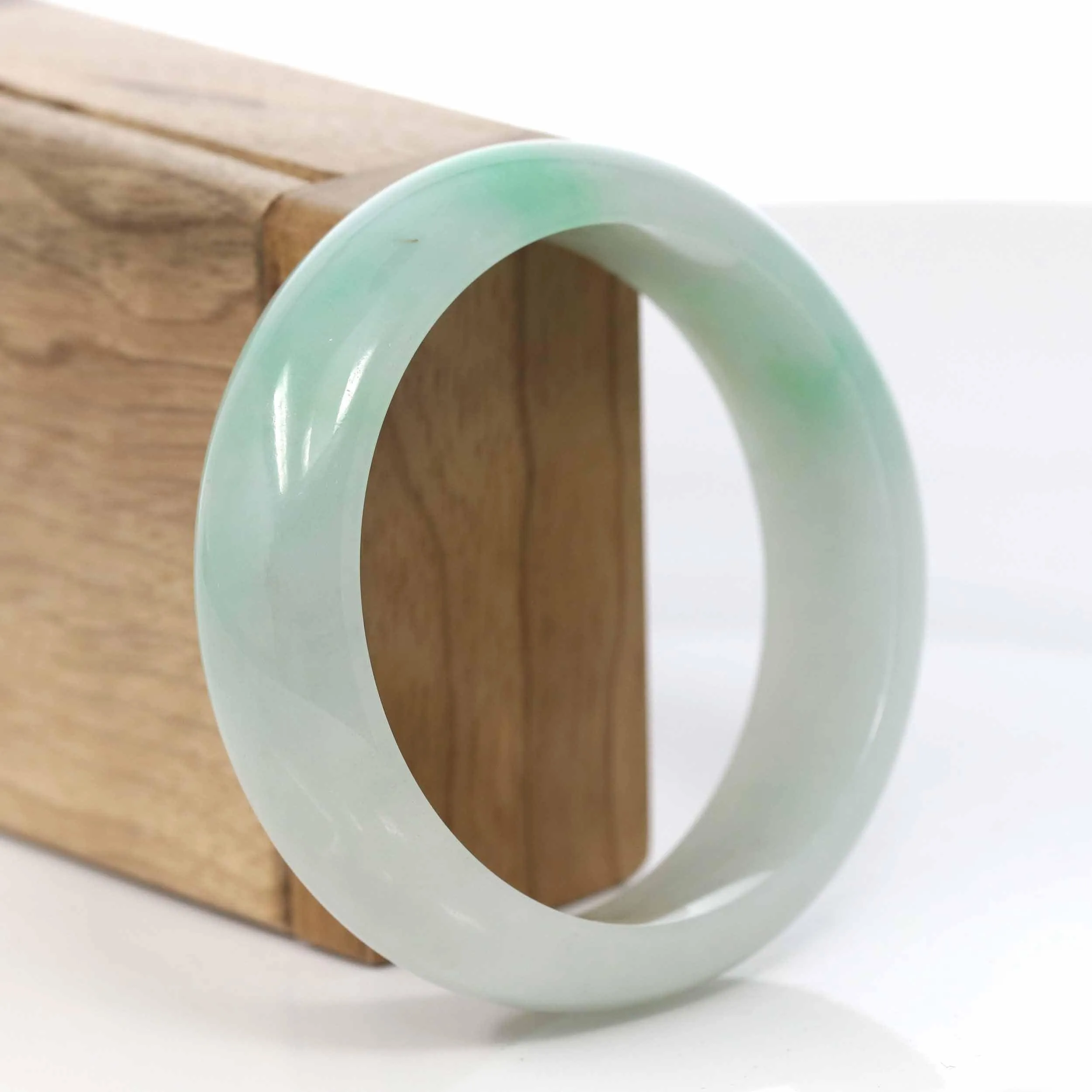 Baikalla™ "Classic Bangle" Genuine Burmese High Quality Jadeite Jade Bangle Bracelet (57.97 mm) #409