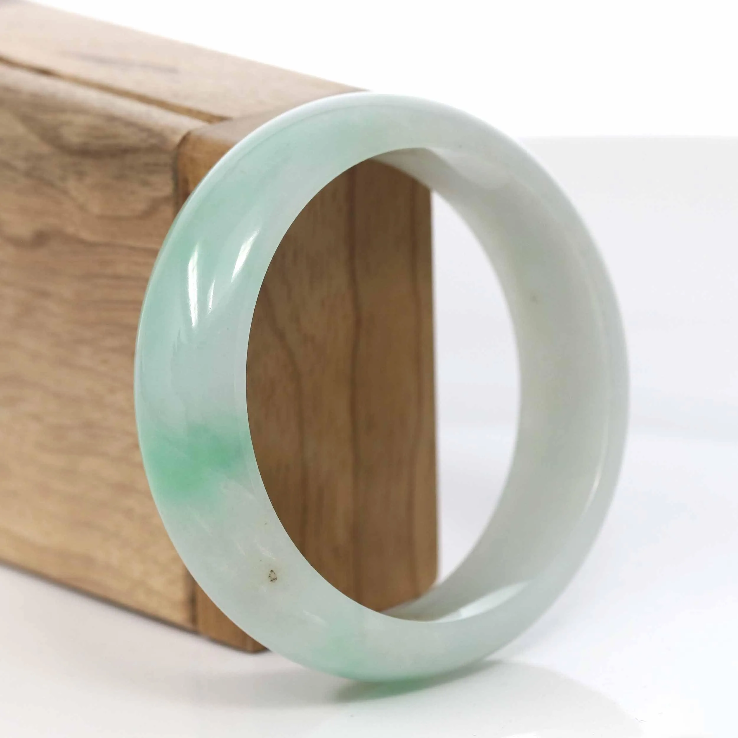 Baikalla™ "Classic Bangle" Genuine Burmese High Quality Jadeite Jade Bangle Bracelet (57.97 mm) #409