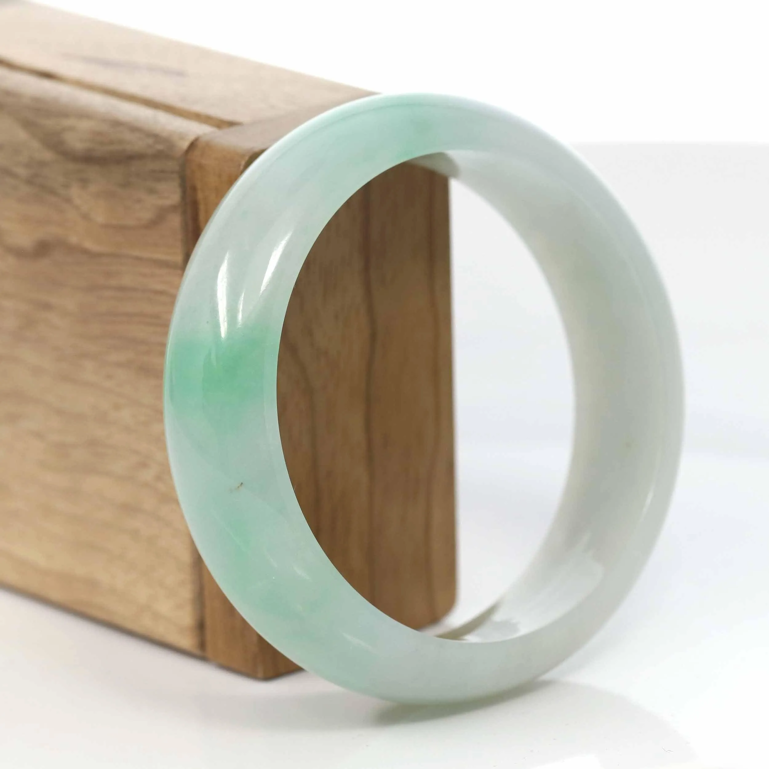 Baikalla™ "Classic Bangle" Genuine Burmese High Quality Jadeite Jade Bangle Bracelet (57.97 mm) #409