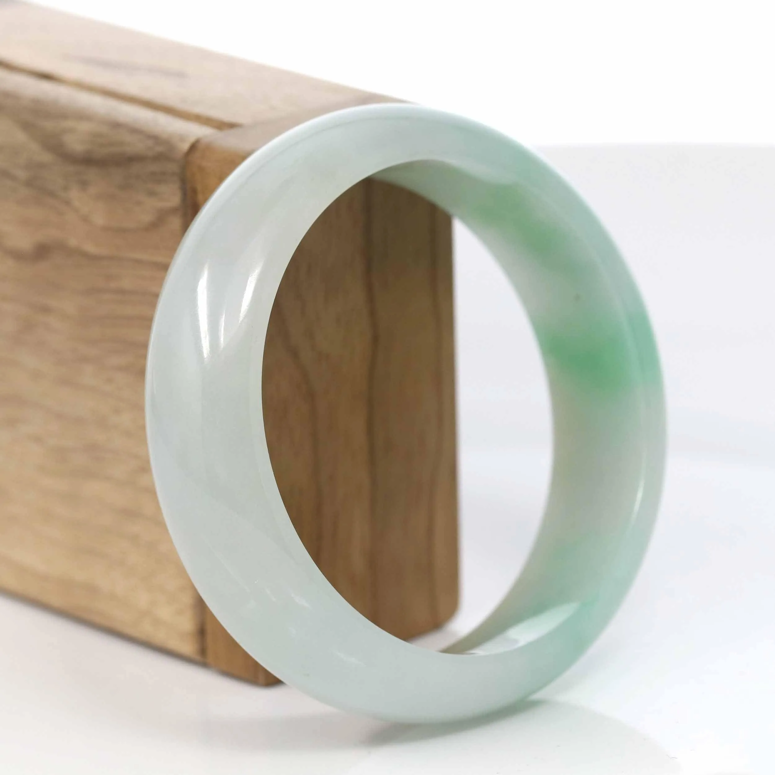 Baikalla™ "Classic Bangle" Genuine Burmese High Quality Jadeite Jade Bangle Bracelet (57.97 mm) #409