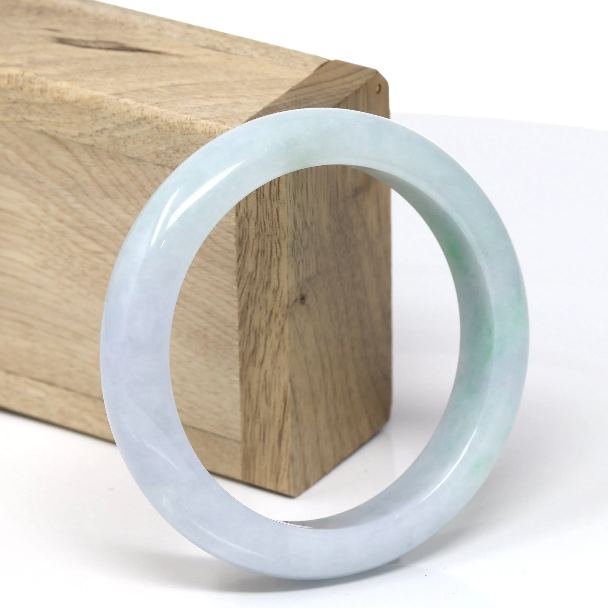 Baikalla™ "Classic Bangle" Genuine Burmese High Quality Jadeite Jade Bangle Bracelet (58.2 mm) #541
