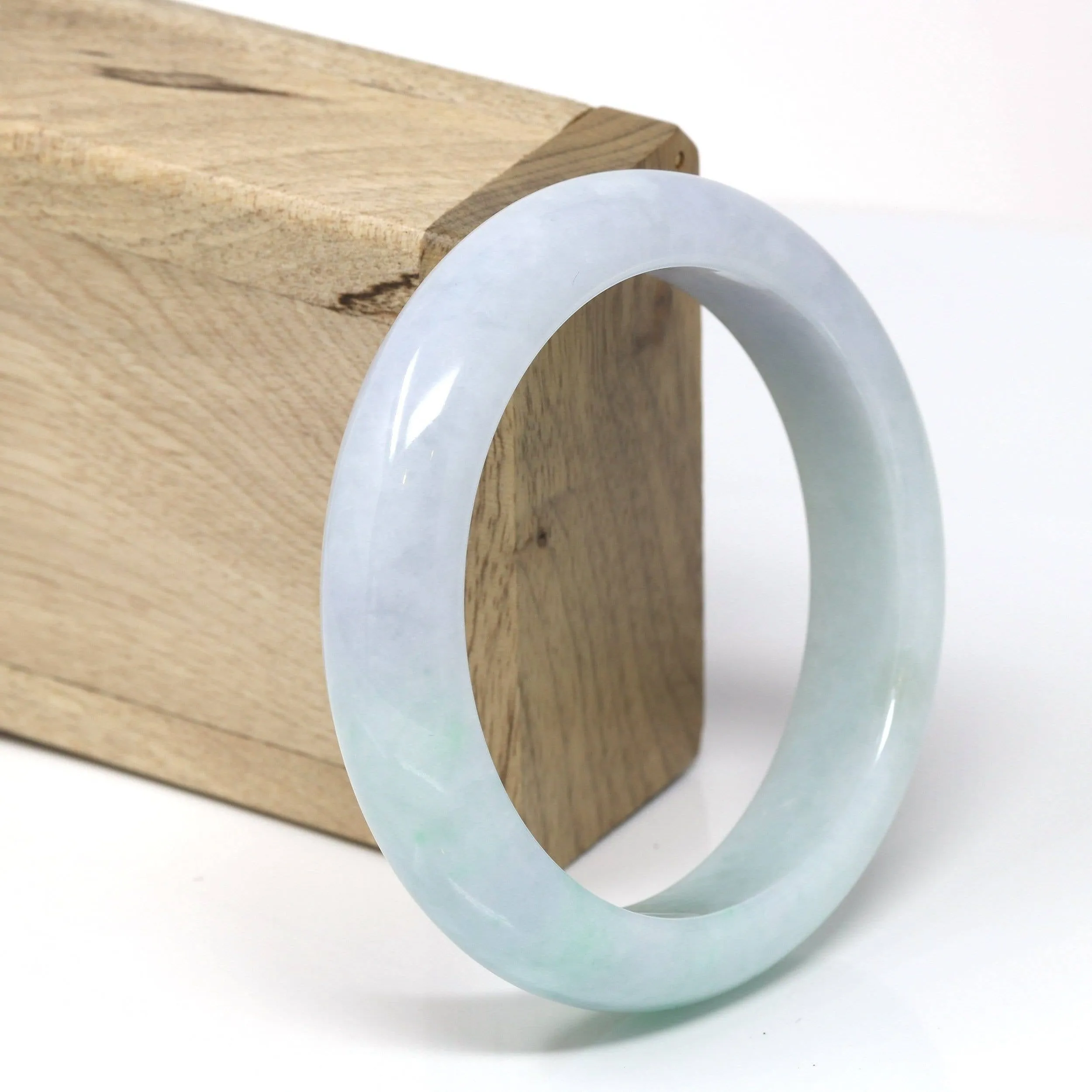 Baikalla™ "Classic Bangle" Genuine Burmese High Quality Jadeite Jade Bangle Bracelet (58.2 mm) #541