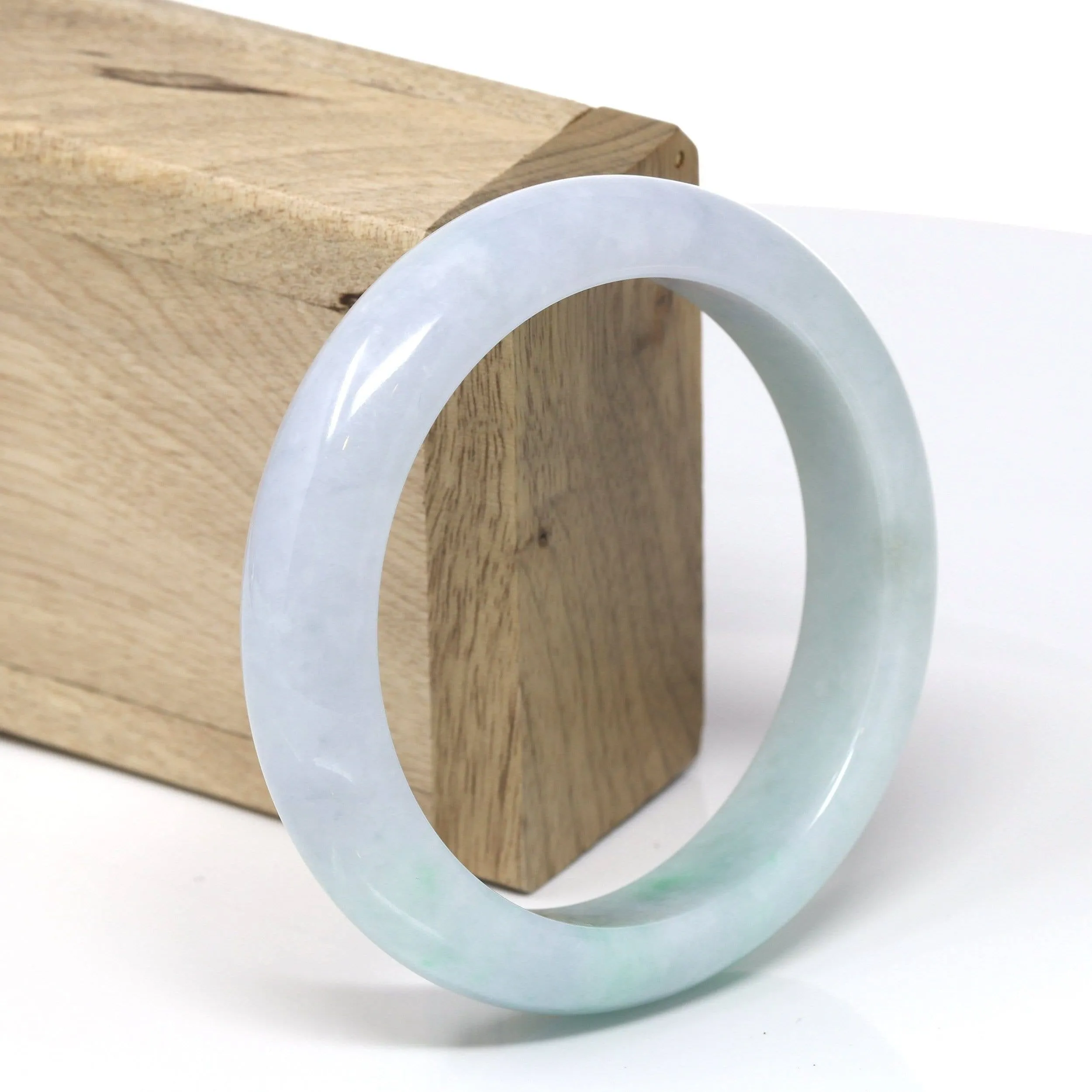 Baikalla™ "Classic Bangle" Genuine Burmese High Quality Jadeite Jade Bangle Bracelet (58.2 mm) #541