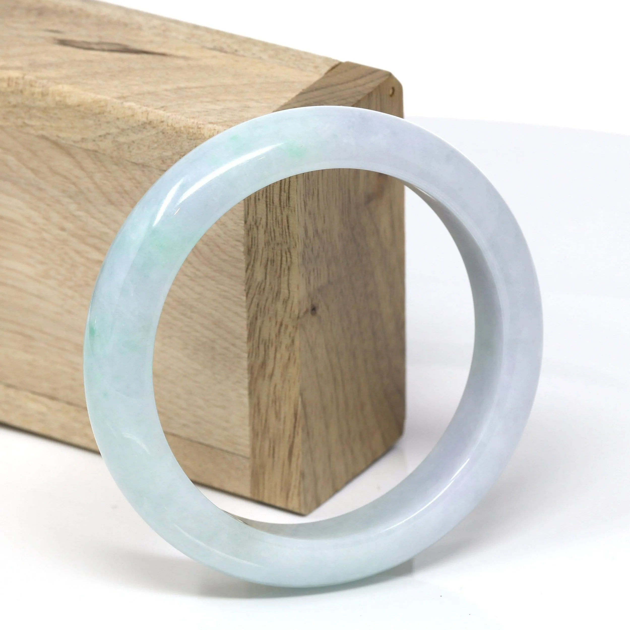 Baikalla™ "Classic Bangle" Genuine Burmese High Quality Jadeite Jade Bangle Bracelet (58.2 mm) #541