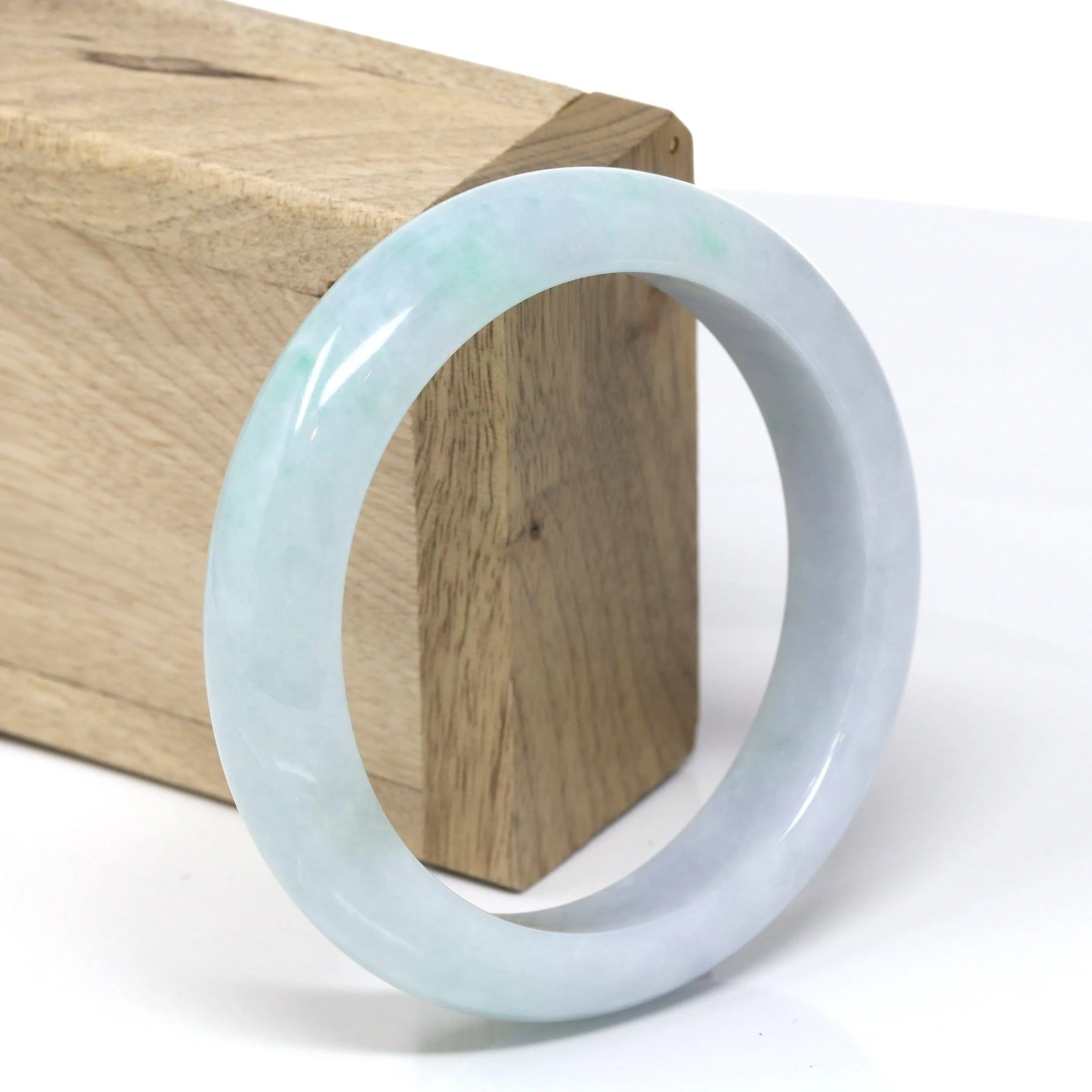 Baikalla™ "Classic Bangle" Genuine Burmese High Quality Jadeite Jade Bangle Bracelet (58.2 mm) #541