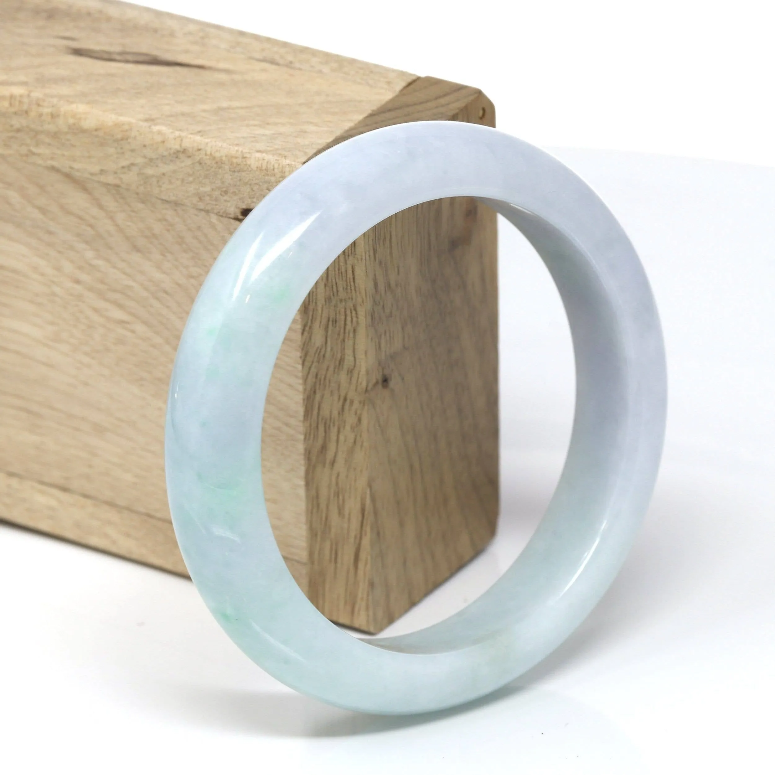 Baikalla™ "Classic Bangle" Genuine Burmese High Quality Jadeite Jade Bangle Bracelet (58.2 mm) #541