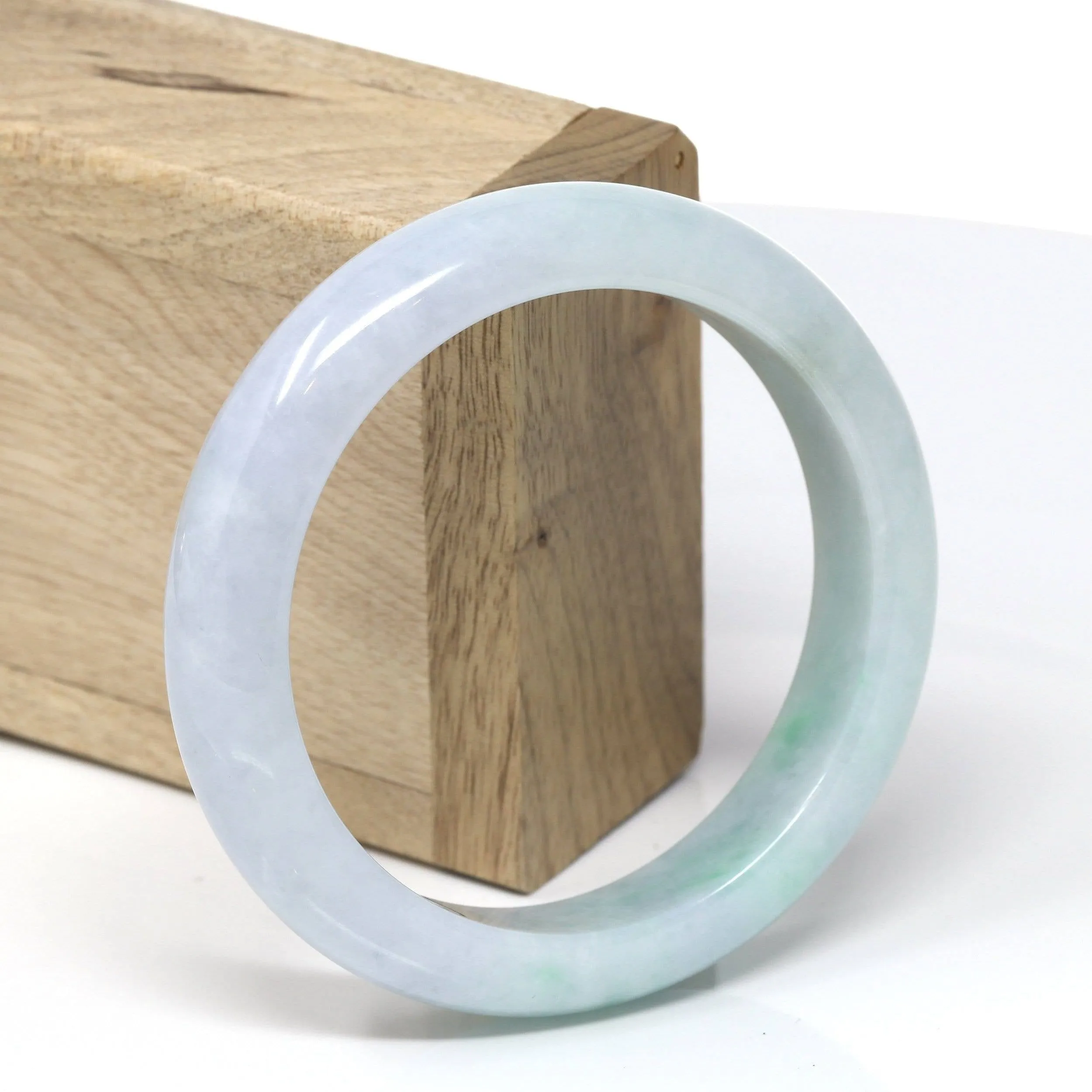 Baikalla™ "Classic Bangle" Genuine Burmese High Quality Jadeite Jade Bangle Bracelet (58.2 mm) #541