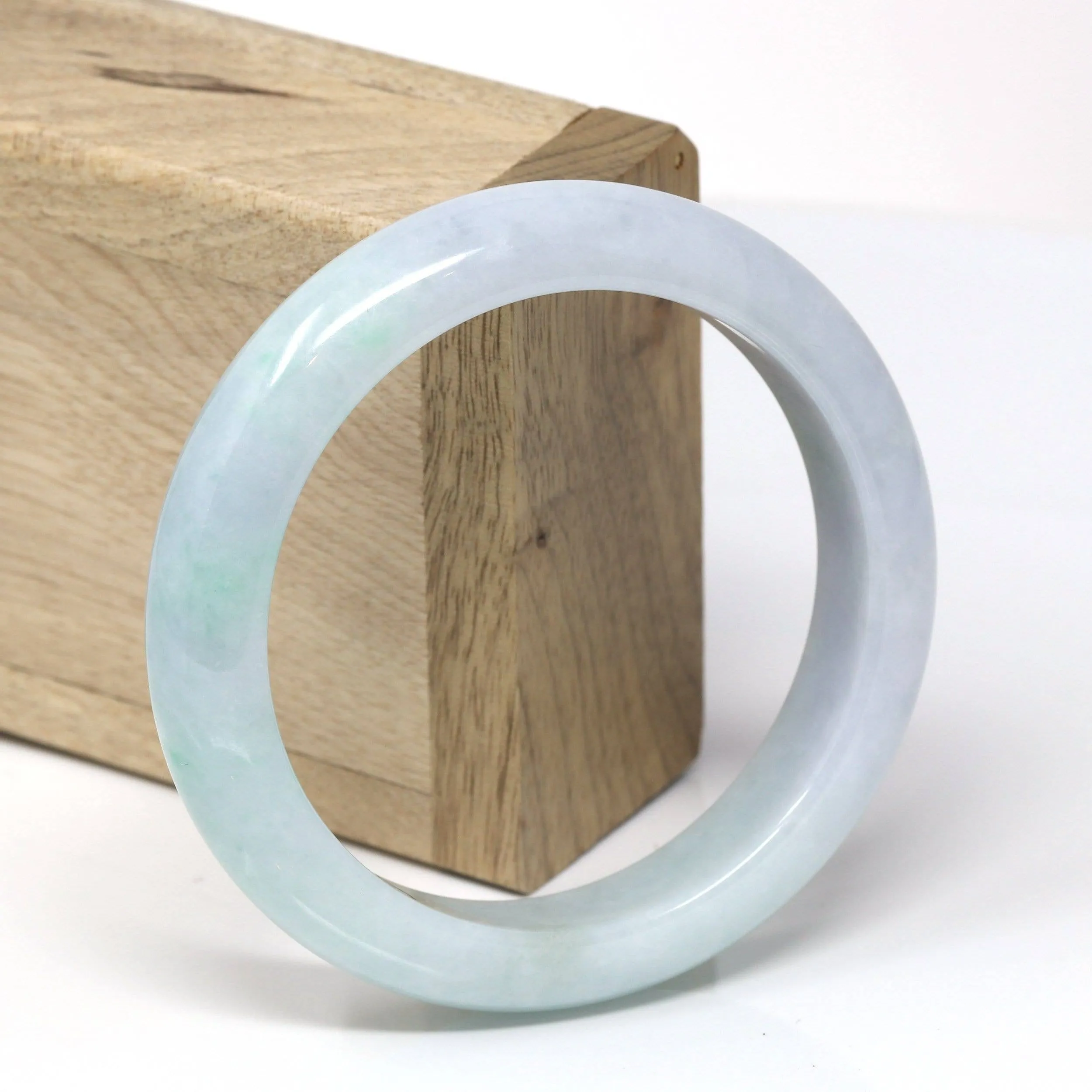 Baikalla™ "Classic Bangle" Genuine Burmese High Quality Jadeite Jade Bangle Bracelet (58.2 mm) #541