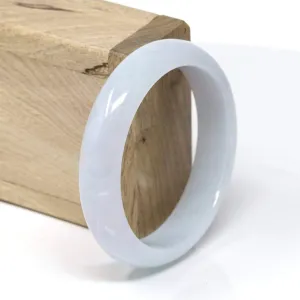 Baikalla™ "Classic Bangle" Genuine Burmese Jadeite Jade Bangle Bracelet (57.4mm) #536