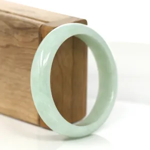 Baikalla "Princess Half Round" Yellow- Green Jadeite Jade Bangle (58.77 mm) #868