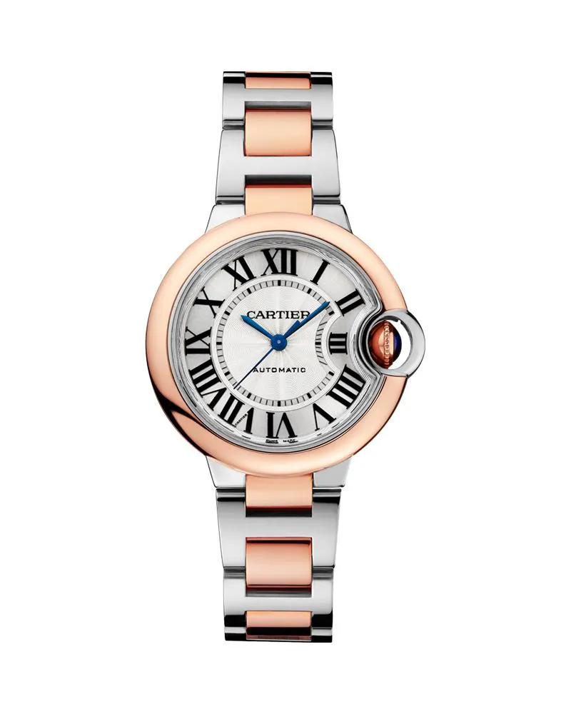 BALLON BLEU DE CARTIER, 33 MM, ROSE GOLD, STEEL