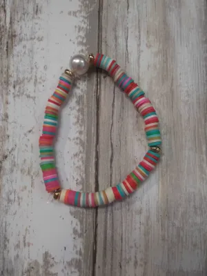 Beaded Bracelet W/ Pearl