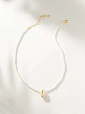 Beaded Puka Shell Necklace
