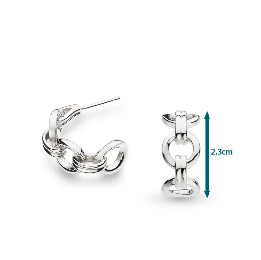 Bevel Unity Hoop Stud Earrings